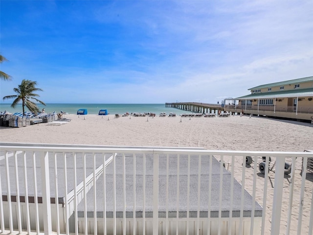 property view of water with a view of the beach