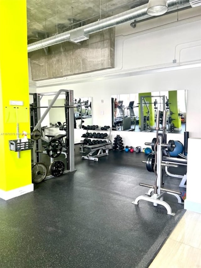 view of workout area