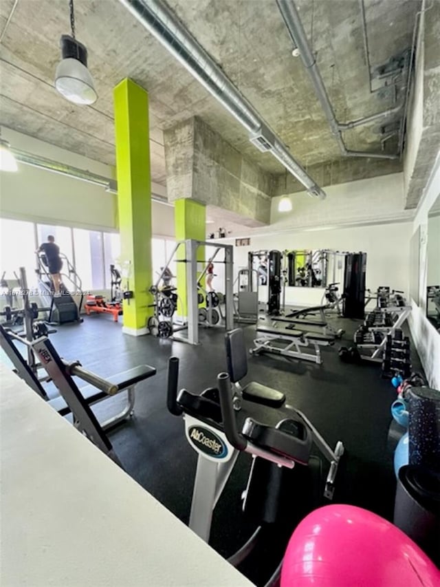 view of workout area