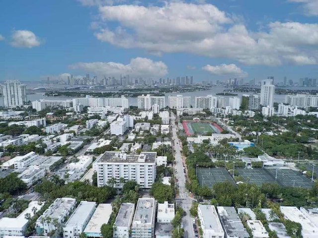 aerial view with a view of city