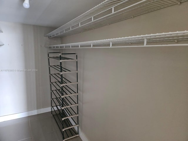 view of walk in closet