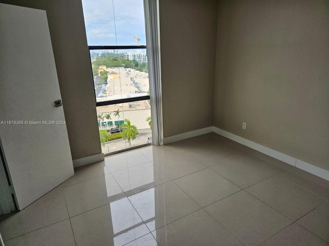 view of tiled empty room