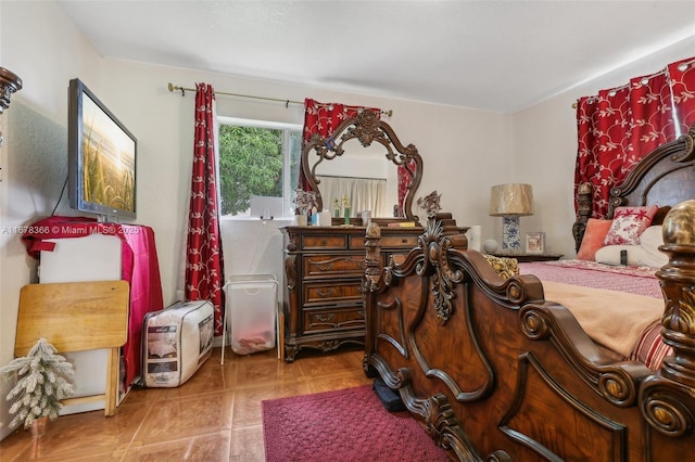 view of tiled bedroom