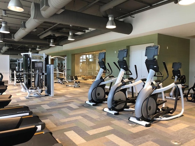 view of workout area