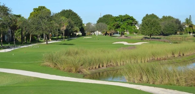 view of property's community with a water view