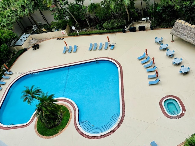 view of pool with a patio area