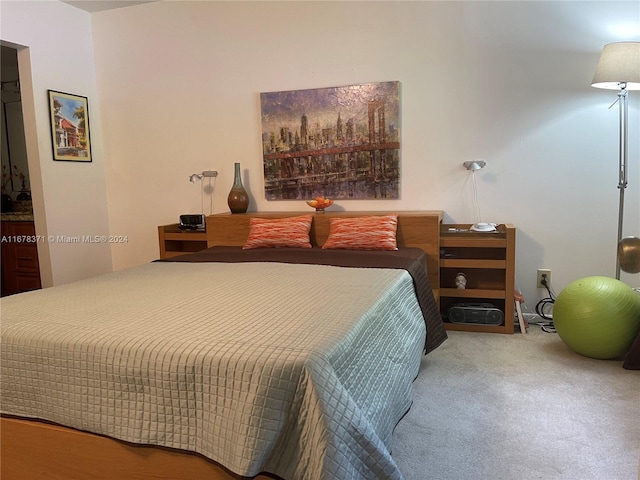 bedroom with carpet