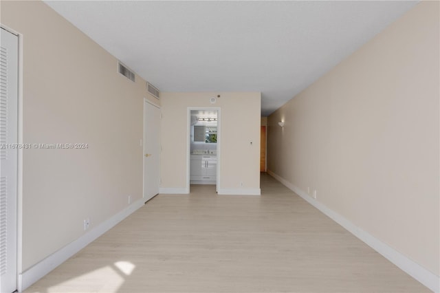 interior space featuring light hardwood / wood-style flooring