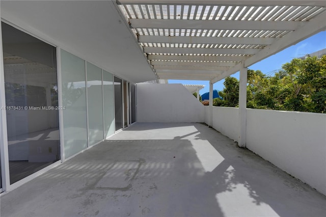 view of patio with a pergola