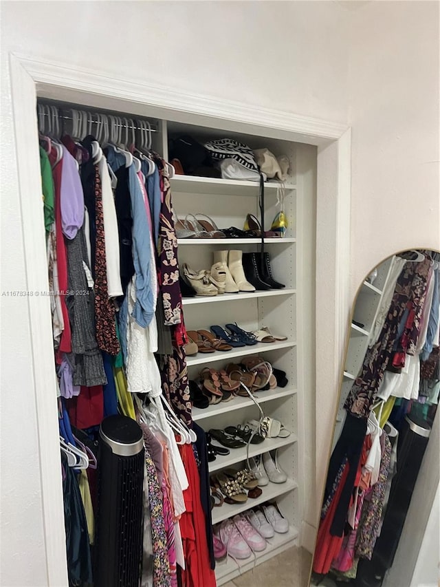 view of closet