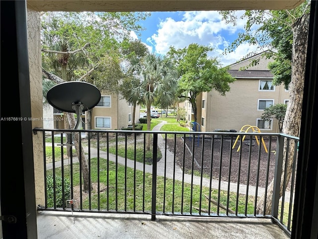 view of balcony