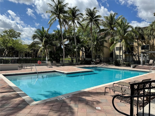 view of pool with a patio area