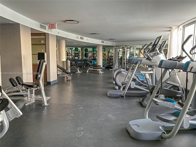 view of exercise room