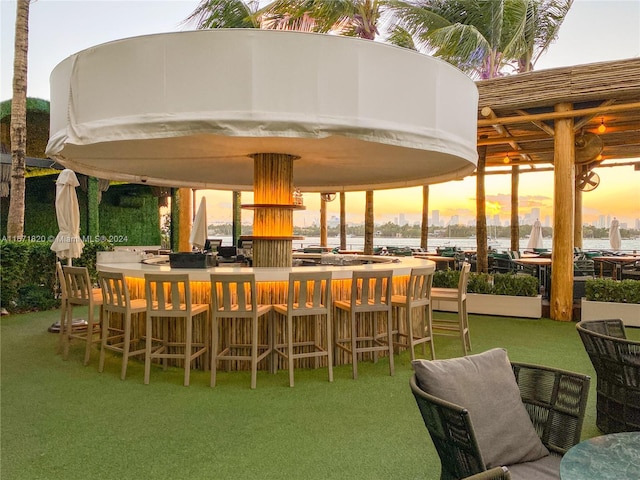 bar with carpet and plenty of natural light