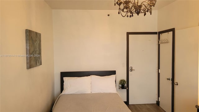 bedroom featuring hardwood / wood-style flooring