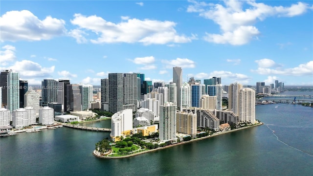 770 Claughton Island Dr Unit 1414, Miami, FL 33131 - view of city skyline featuring a nearby body of water and a notable bridge