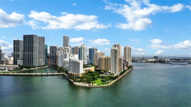 770 Claughton Island Dr Unit 1414, Miami, FL 33131 - drone / aerial view of a large body of water and city skyline