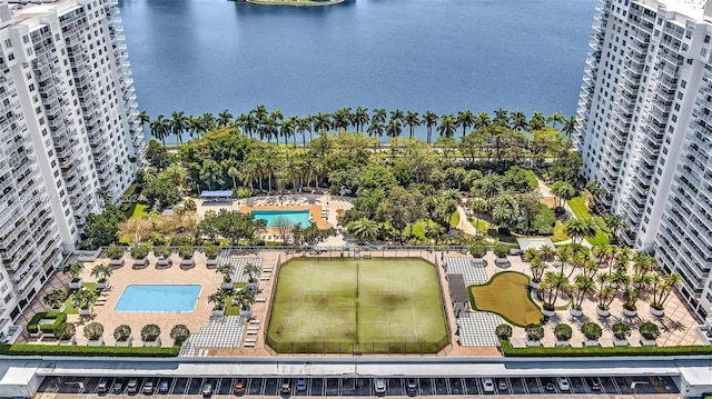 2801 NE 183rd St Unit 1603W, Aventura, FL 33160 - drone / aerial view featuring a water view