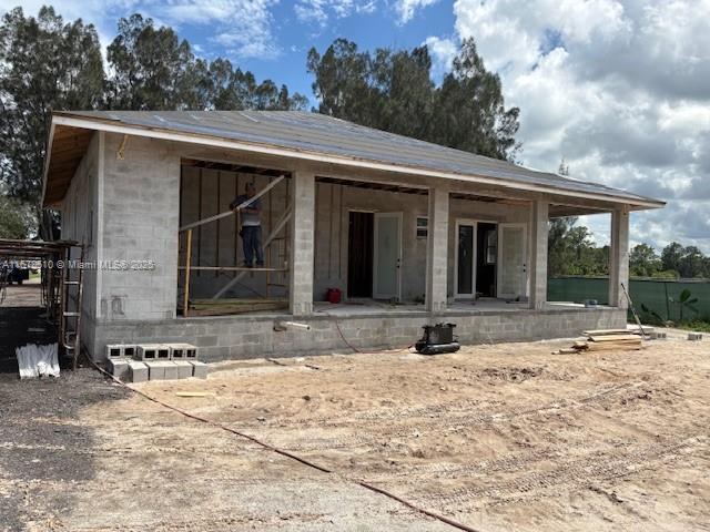 view of rear view of property