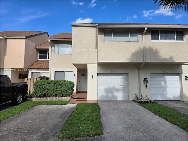 view of property with a garage