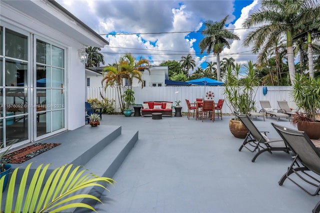 view of patio / terrace featuring outdoor lounge area