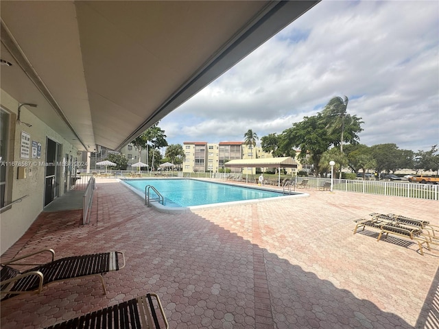 view of pool with a patio