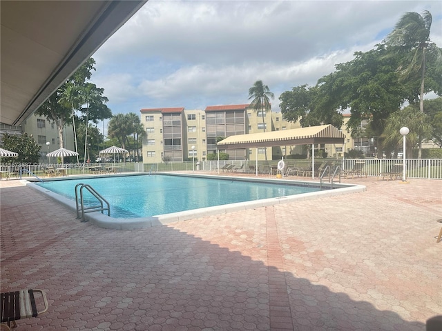 view of pool with a patio