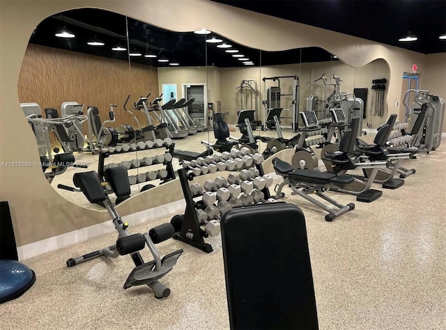 view of exercise room