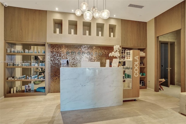 4111 S Ocean Dr Unit 1201, Hollywood, FL 33019 - welcome area with a surveillance system, recessed lighting, and a chandelier