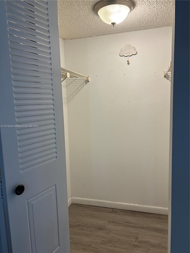 walk in closet featuring hardwood / wood-style floors