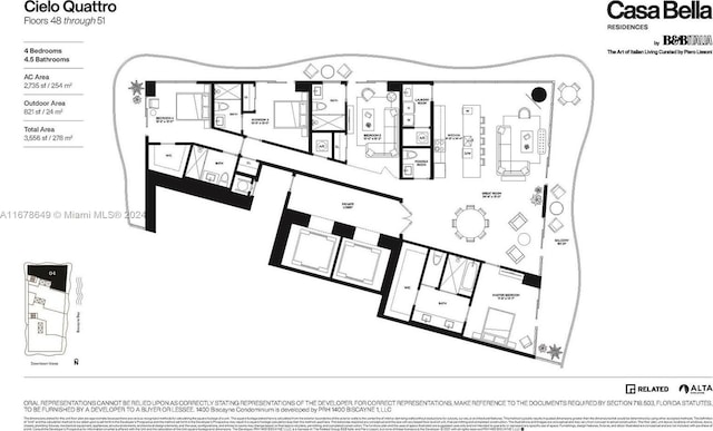 1444 Biscayne Blvd Unit 5104, Miami, FL 33132 - view of property floor plan