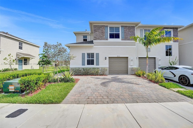 view of front of home featuring a garage