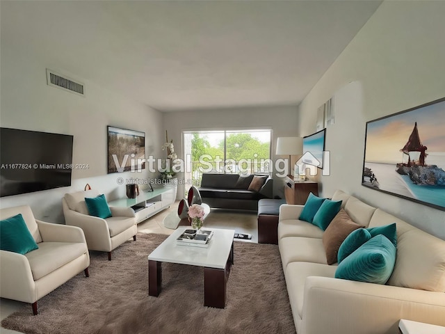 view of carpeted living room