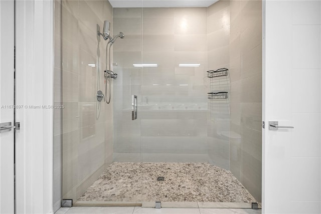 bathroom featuring an enclosed shower