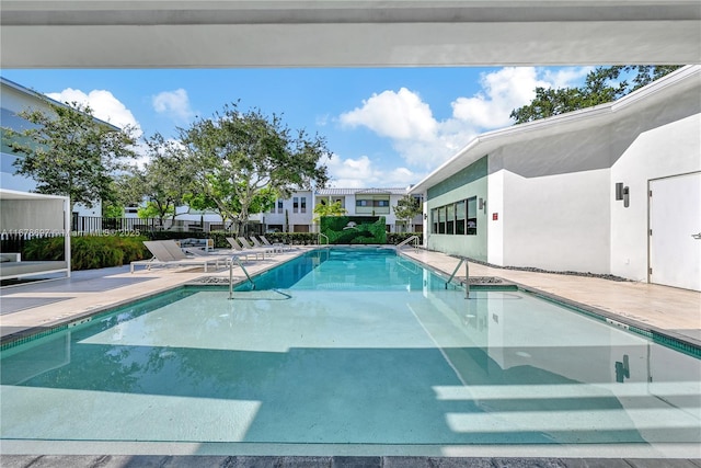 view of pool with a patio area