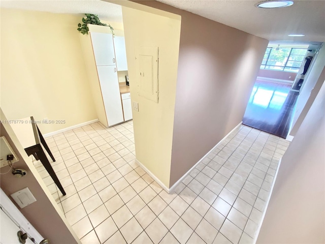 foyer with light tile patterned floors