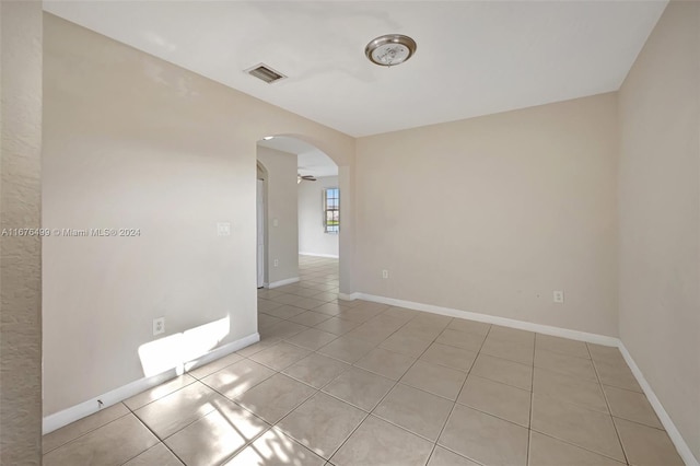 view of tiled empty room