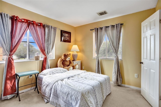 view of carpeted bedroom