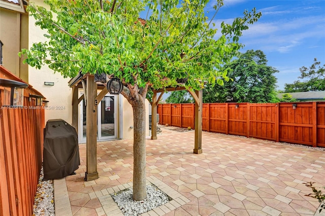 view of patio featuring area for grilling