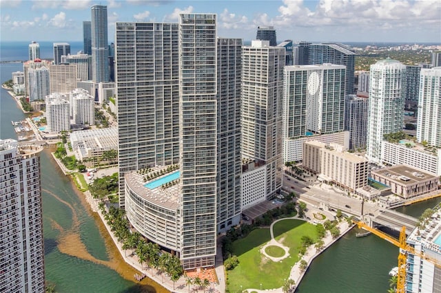 view of city featuring a water view