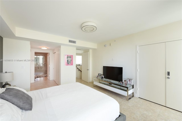 view of tiled bedroom