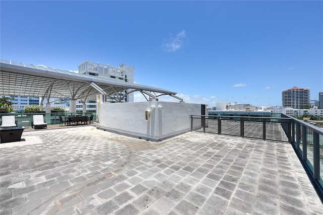 view of patio / terrace featuring a balcony