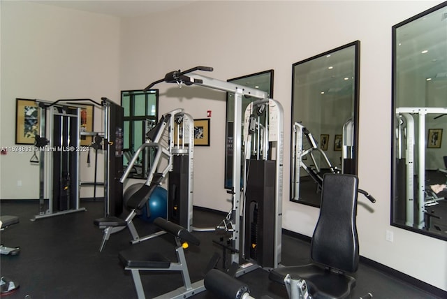 view of workout area