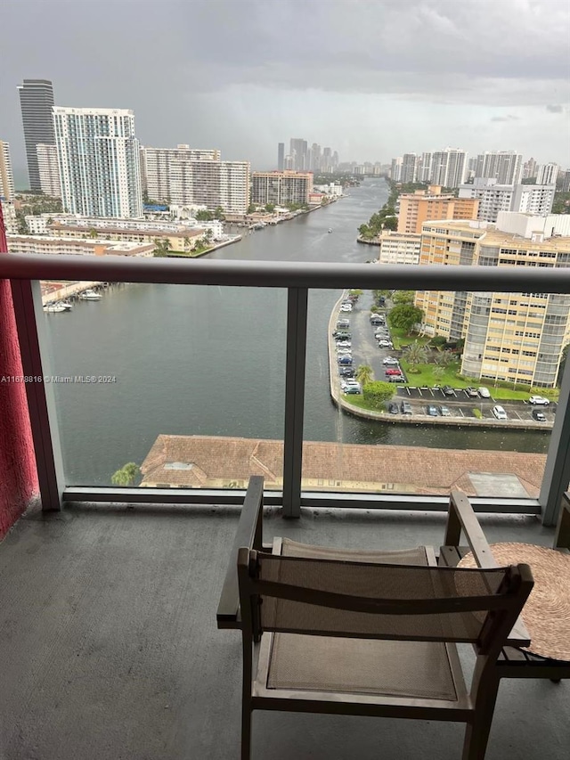 2602 E Hallandale Beach Blvd Unit R2105, Hallandale Beach, FL 33009 - balcony with a city view and a water view