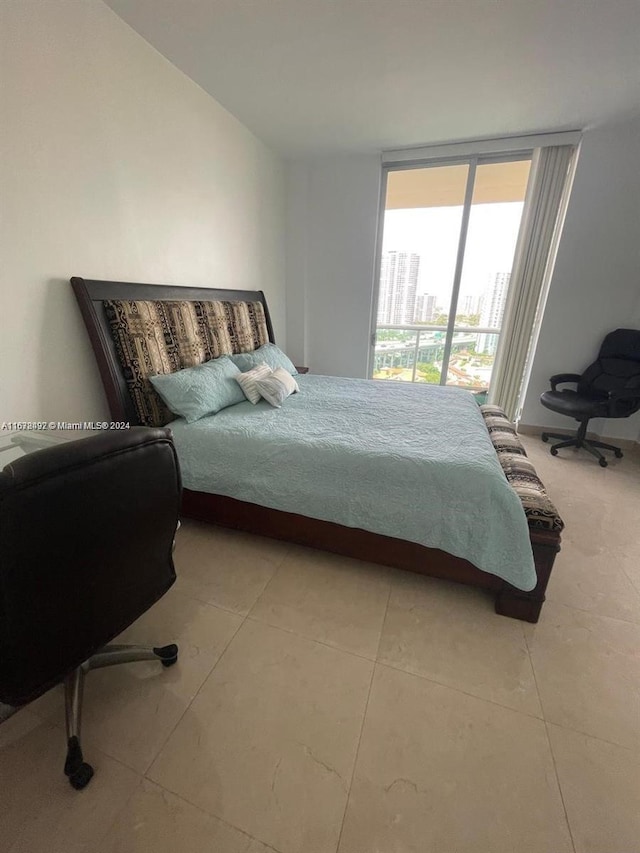 view of tiled bedroom