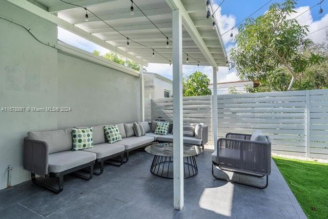 view of patio / terrace with an outdoor hangout area