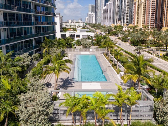 view of pool with a patio area