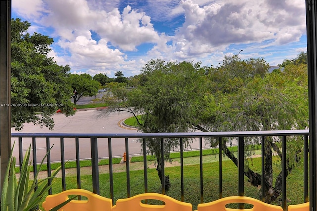 view of balcony