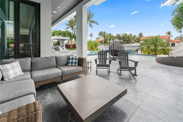 view of patio / terrace featuring an outdoor living space