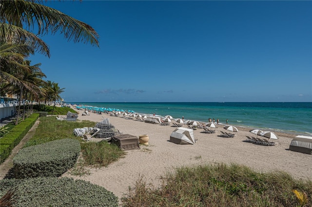 water view featuring a beach view